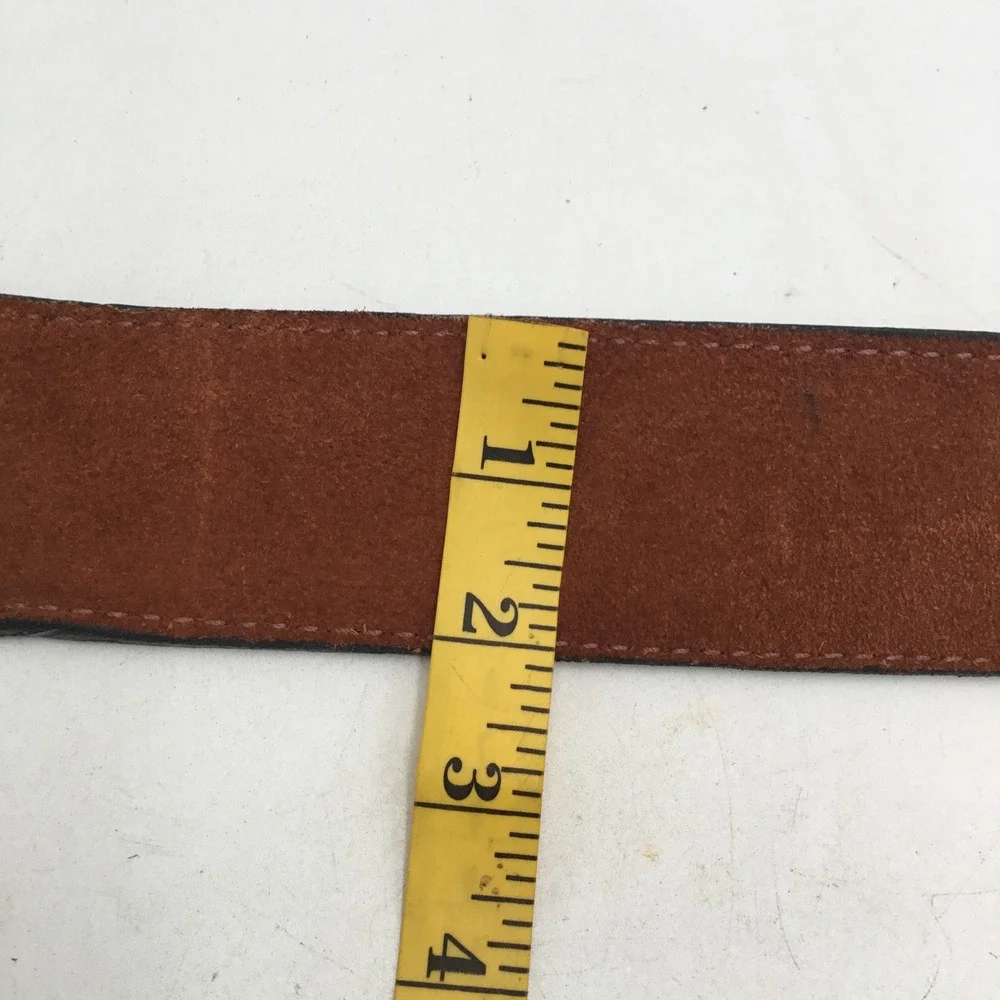 Kirkpatrick Leather Brown Handcrafted Belt Made in USA Size 38 Western Work Belt